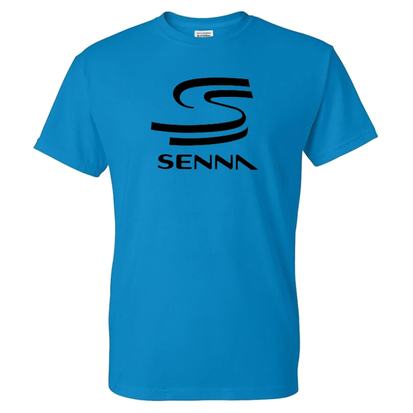 

2021 new F1 Ayrton Senna printed T-shirt men's fashion streetwear O-neck short-sleeved T-shirt cotton casual T-shirt top