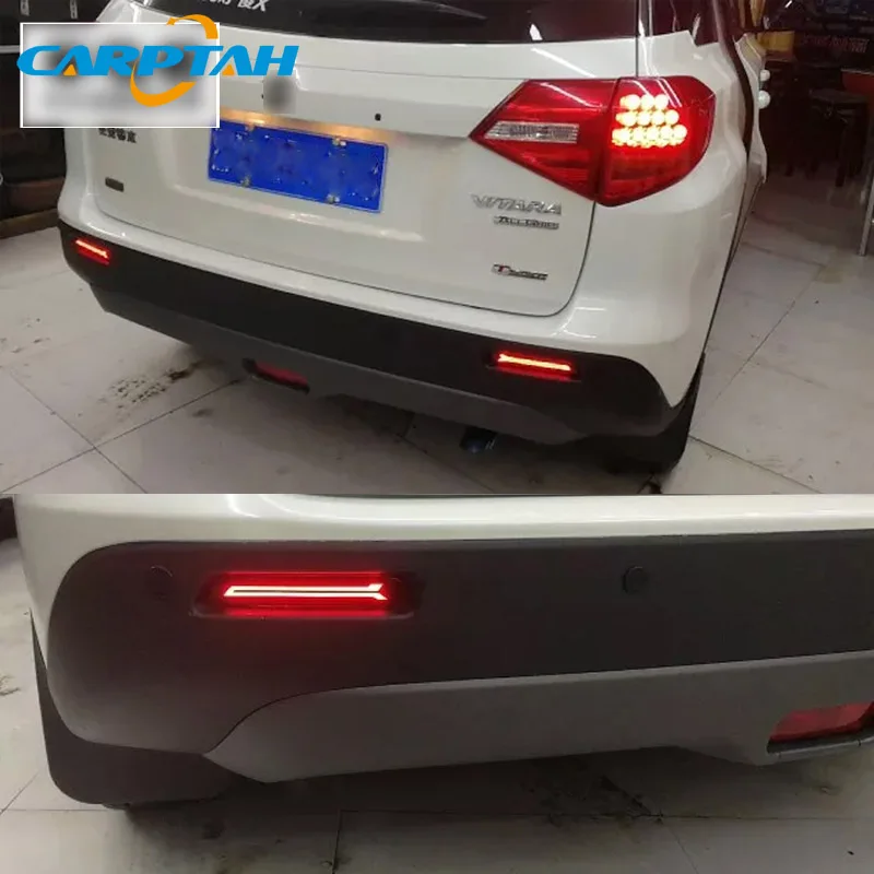 

2PCS For Suzuki SX4 2007 - 2017 LED Rear Fog Lamp Car LED Bumper Light Brake Light Reflector 2-in-1 Functions