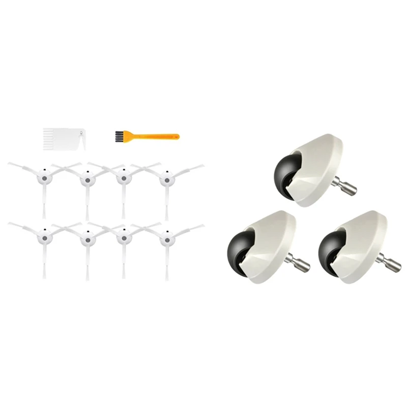 

Ролики передние для Xiaomi 1S 1C Vacuum 2 Roborock S5 S50 S6 S60 S5max S6maxv и 1 набор фильтров боковая щетка, 3 шт.