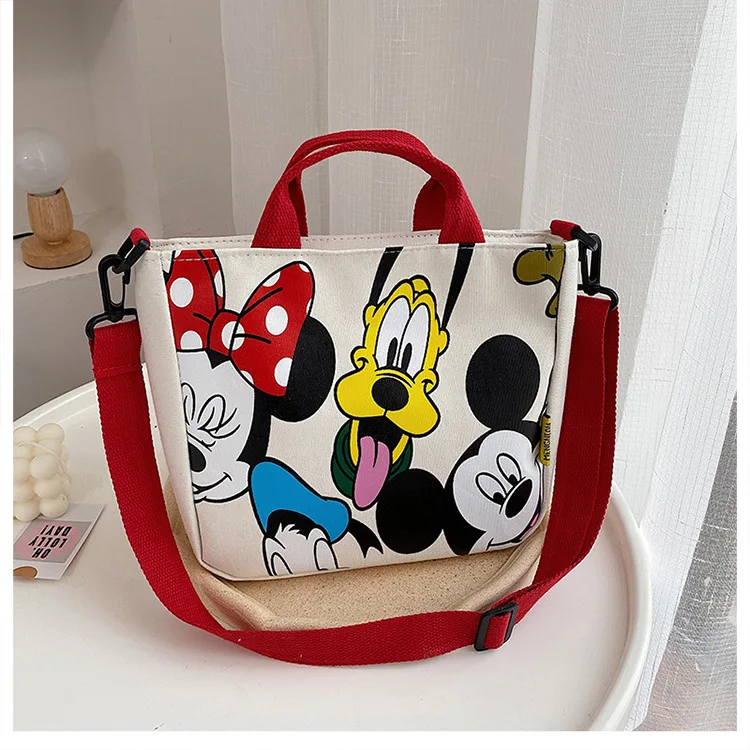 Женские сумки 2020 женская сумка через плечо с мультяшным Микки милая Холщовая