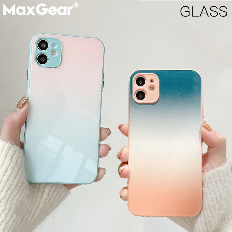 Роскошный чехол из жидкого закаленного стекла для iPhone 11 Pro Max 12 Mini XS XR X 7 8 Plus SE 2020