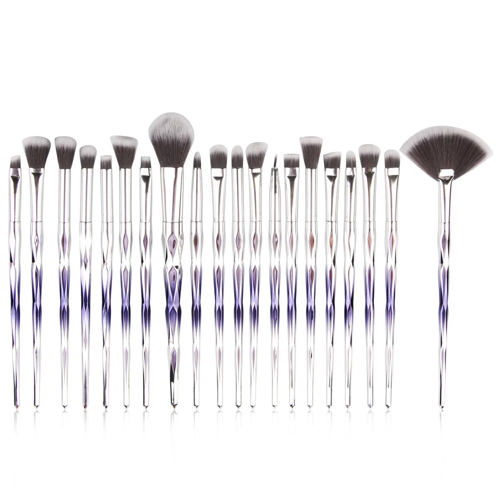 20 Pcs Make Up Brush Pro Foundation Eyebrow Eyeliner Blush Lip Makeup Brushes Blending Cosmetic Brush Kit Pincel Maquiagem - Handle Color: B