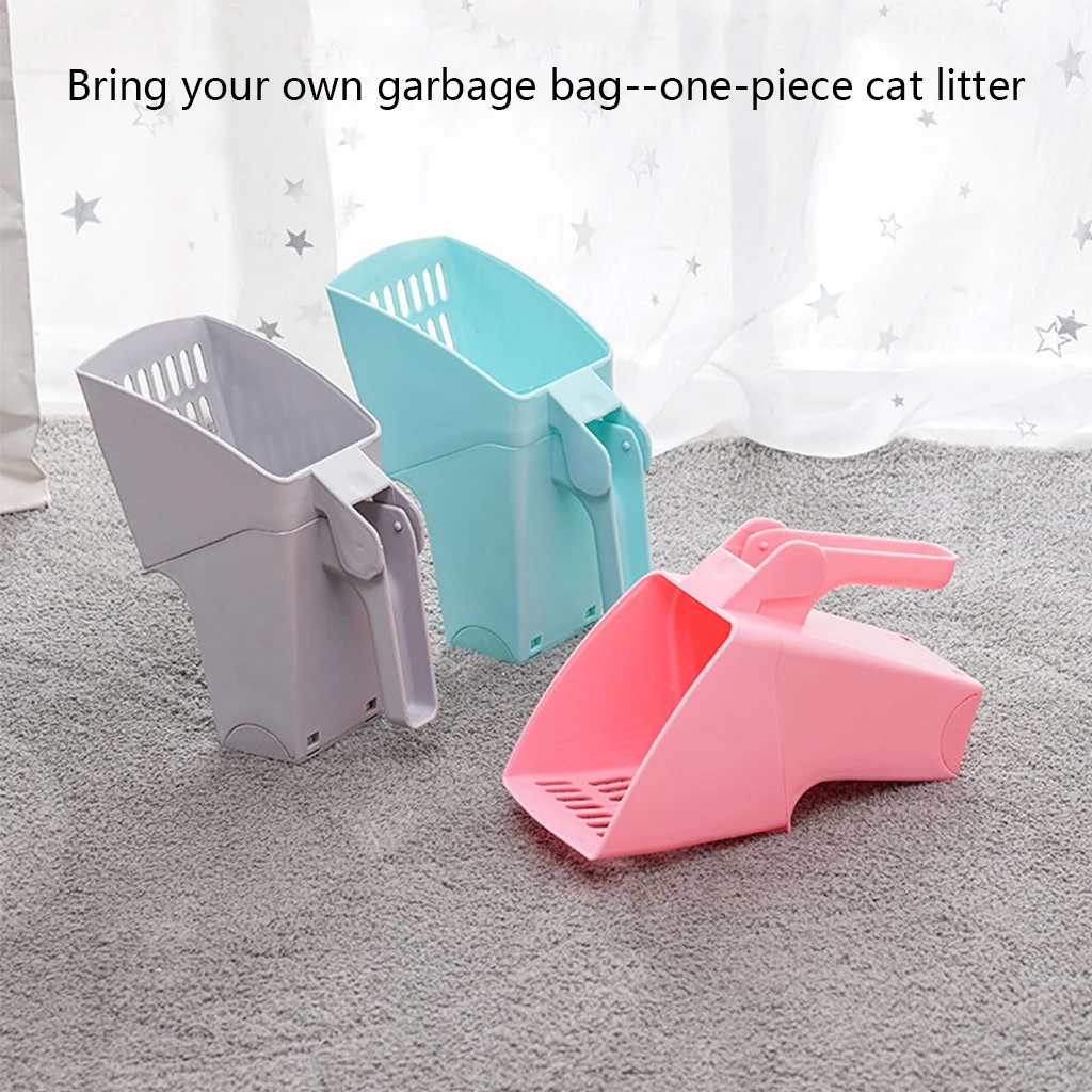 Cat Litter Shovel Pet Cleanning Tool Plastic Products Toilet For Cats Food Spoons Sifter Scoop And Bag | Дом и сад