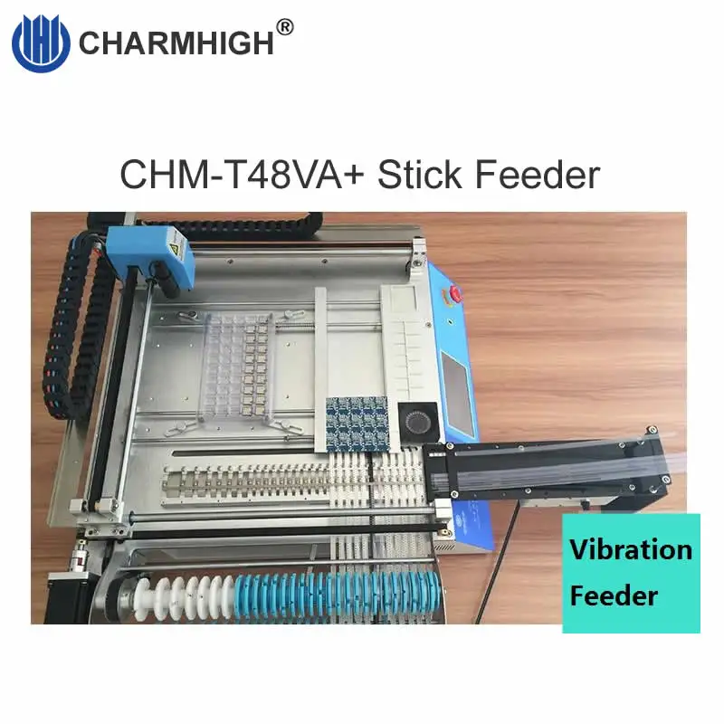 CHMT48VA Vision Desktop SMT Pick and Place Machine + Stick Feeder небольшая партия прототипирования|machine