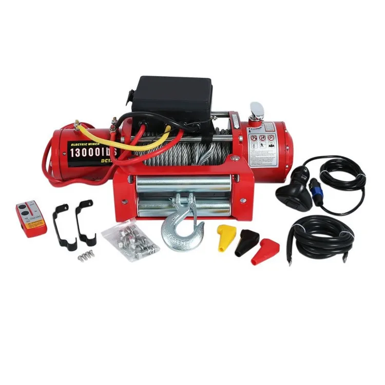 Лебедка 12V 13000 фунтов, электрическая лебедка трос лебедки