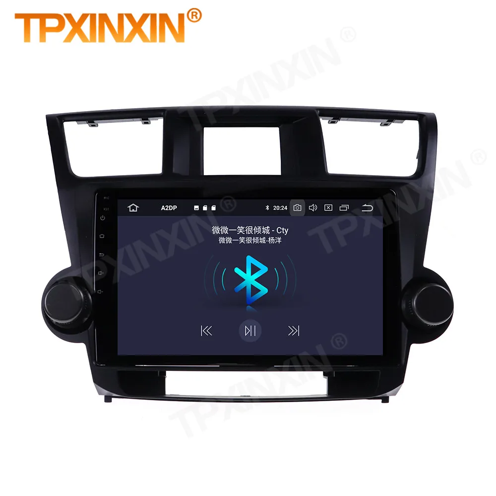 

2 Din Carplay Android Radio Receiver Multimedia Stereo For Toyota Highlander 2009 2010 2011 2012 2013 GPS IPS Recorder Head Unit