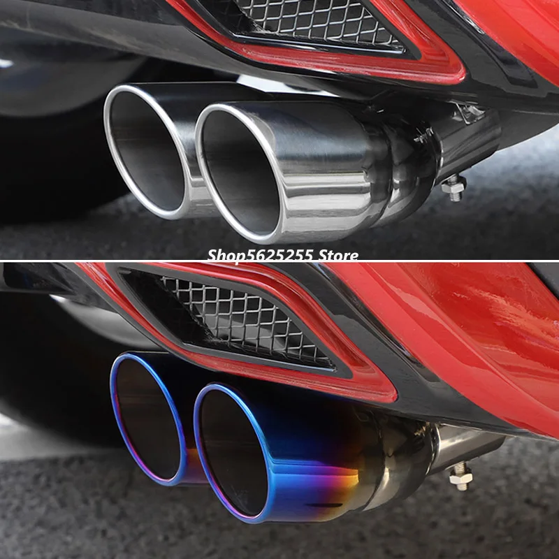 

Car Tail Pipes For Toyota CHR C-HR Accessories 2020 2017 2018 2019 2021 Exhaust Pipe Silencer Frame Cover Muffler Modification