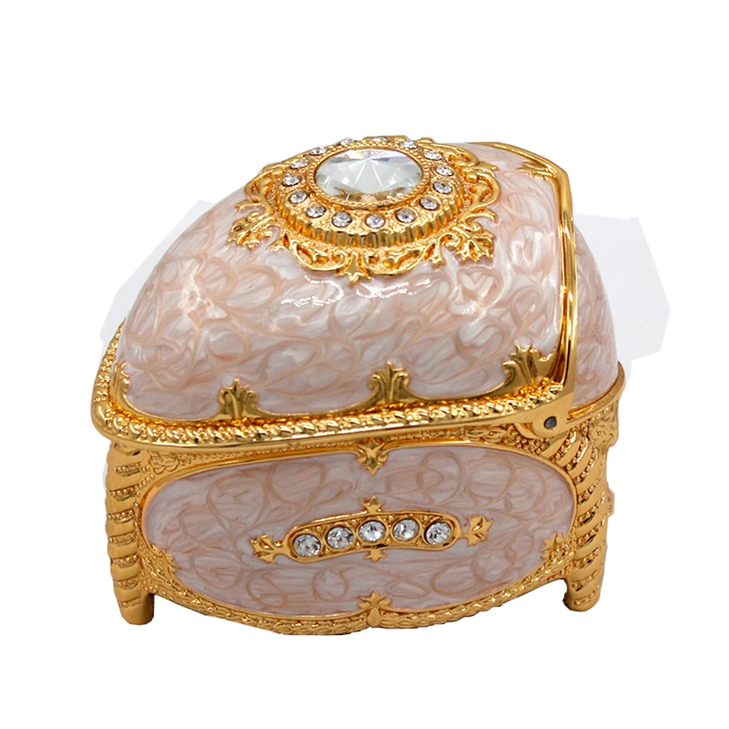 

Fancy Jewelry Storage Case Irregular Mini Metal Box Trinkets Organizers Case
