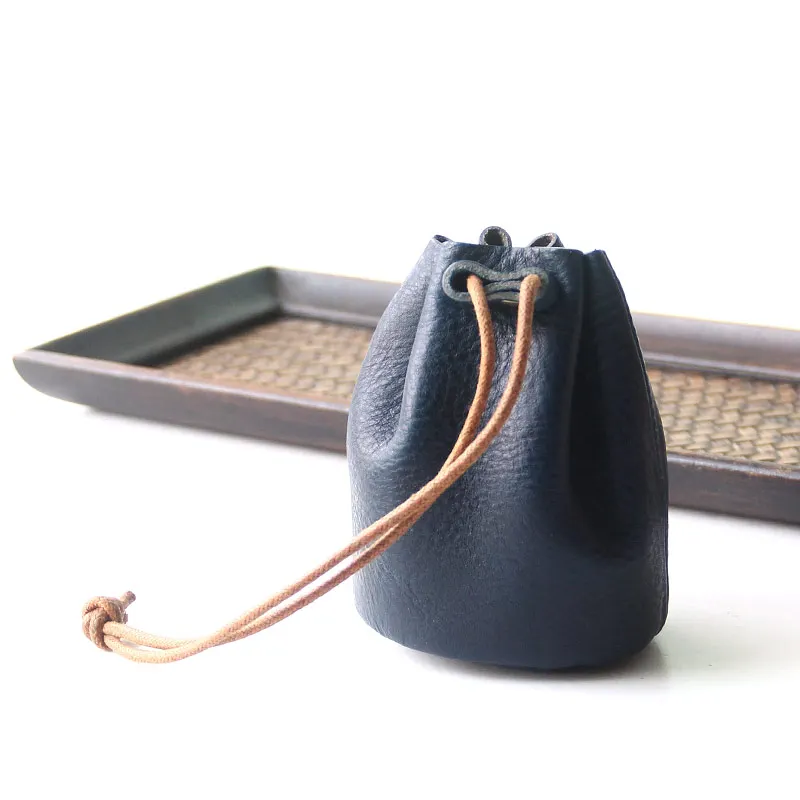 Маленькая монетница унисекс из натуральной кожи мини-кошелек для монет