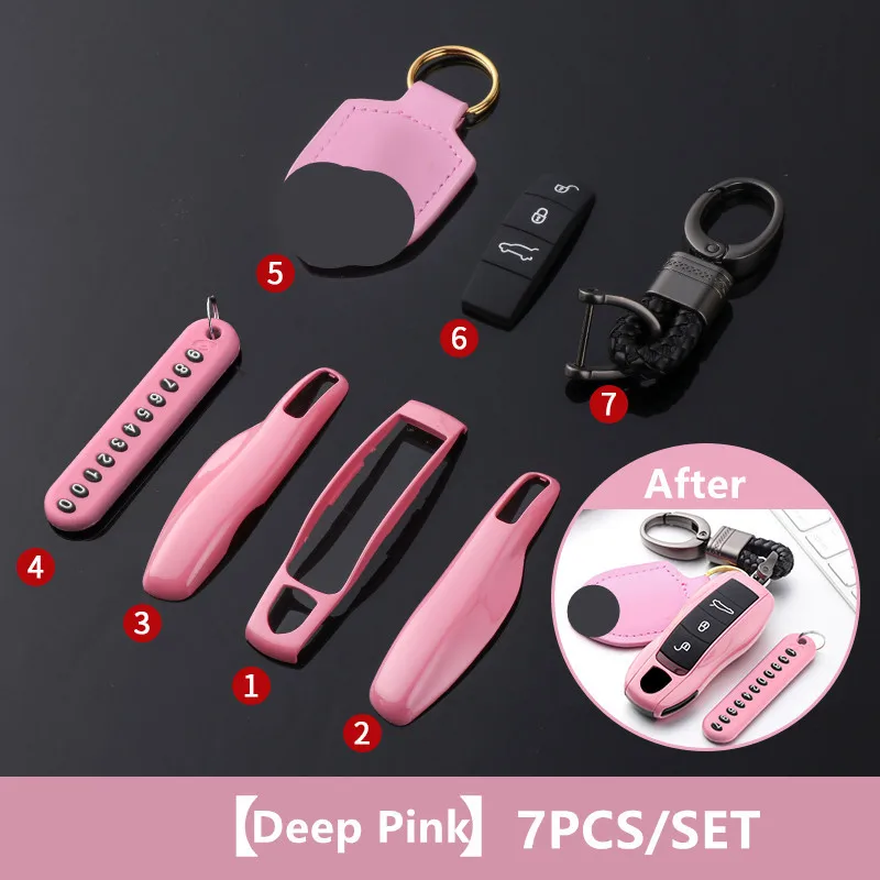7 шт./компл. чехол для ключа автомобиля с дистанционным управлением Porsche Panamera Carman