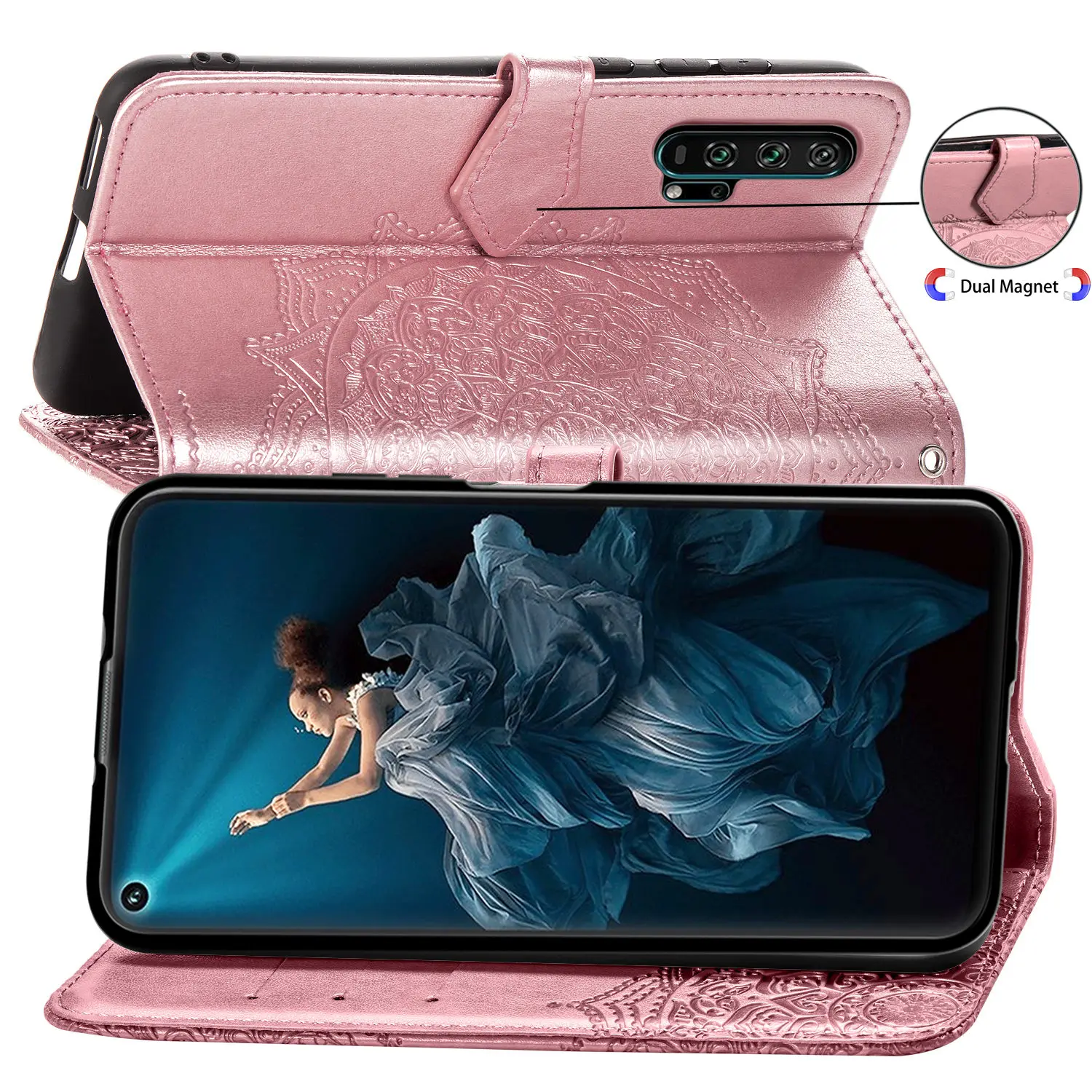 Кожаный чехол для Honor 20S 10i View 20 Pro 10 9 8 Lite чехол-книжка с 3D цветами 9X 8S 8A 7C 7A 7S 6A 6X |