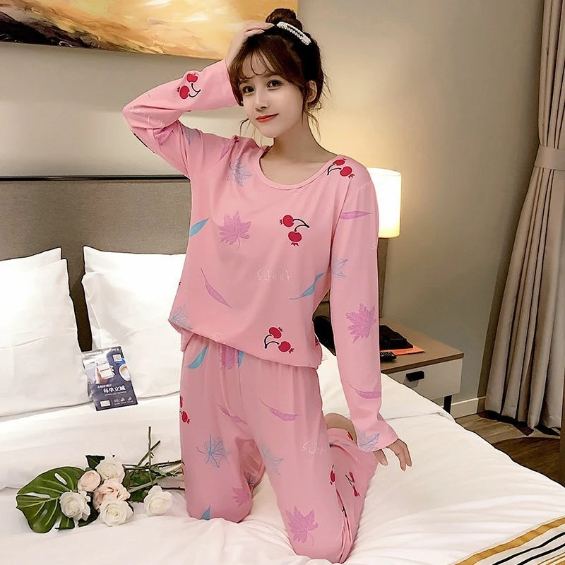 Женский пижамный комплект зимняя одежда с мультяшным рисунком для девочек