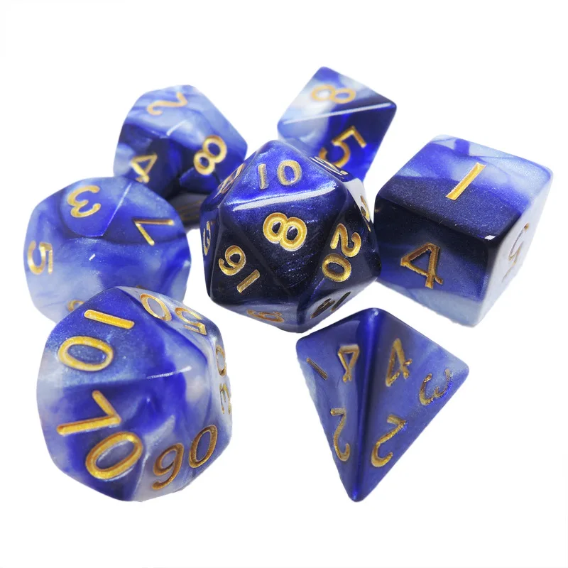 Акриловые многоугольные игральные кости JOYLIVE Nebula Cloud Stone набор для настольных игр