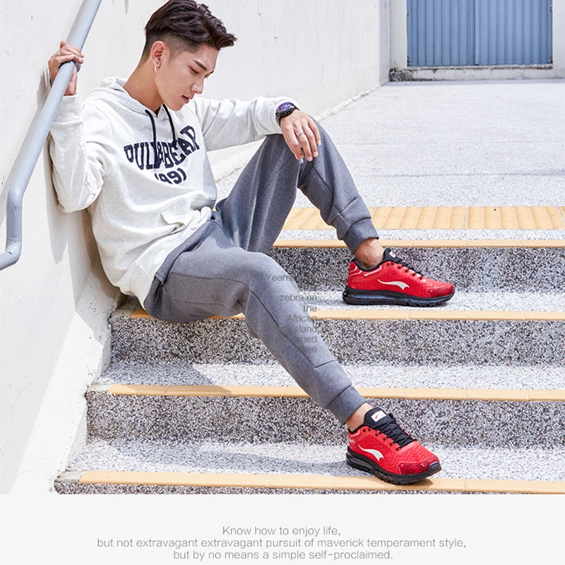 

ONEMIX 2020 Trail Sneaker Men Running Shoes Fashion Comfortable Lace-up Damping Air Cushion Sports Tennis Shoes Fitness Trainers