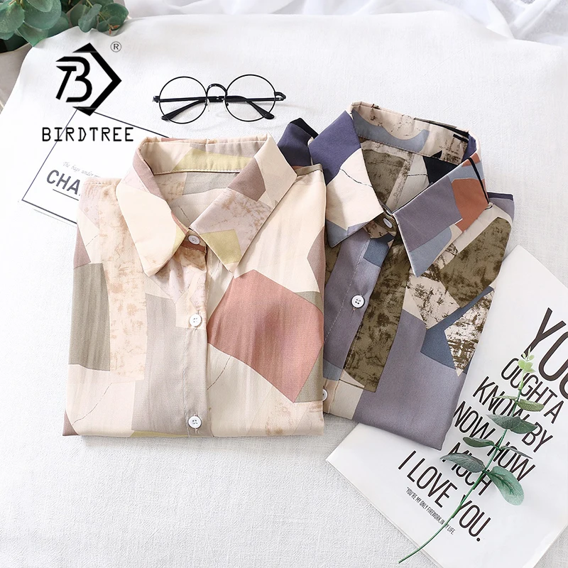 

Женская шифоновая блузка с длинным рукавом, повседневная, летняя, T04509F