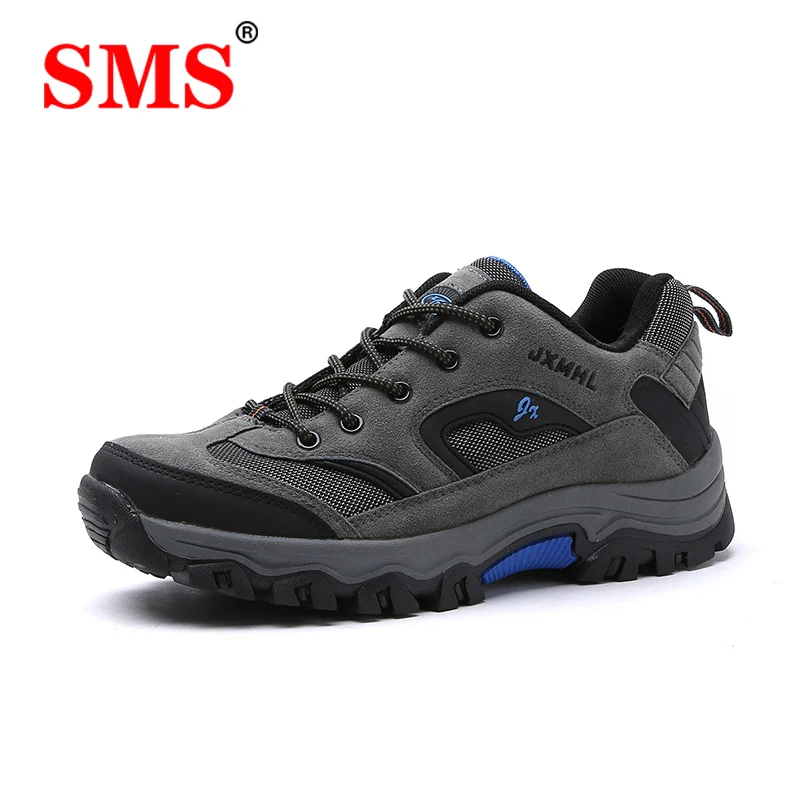 SMS High Quality Breathable Hiking Shoes Men Outdoors Trekking Climbing Sneakers Male Non-slip Tactical Camping Walking Boots