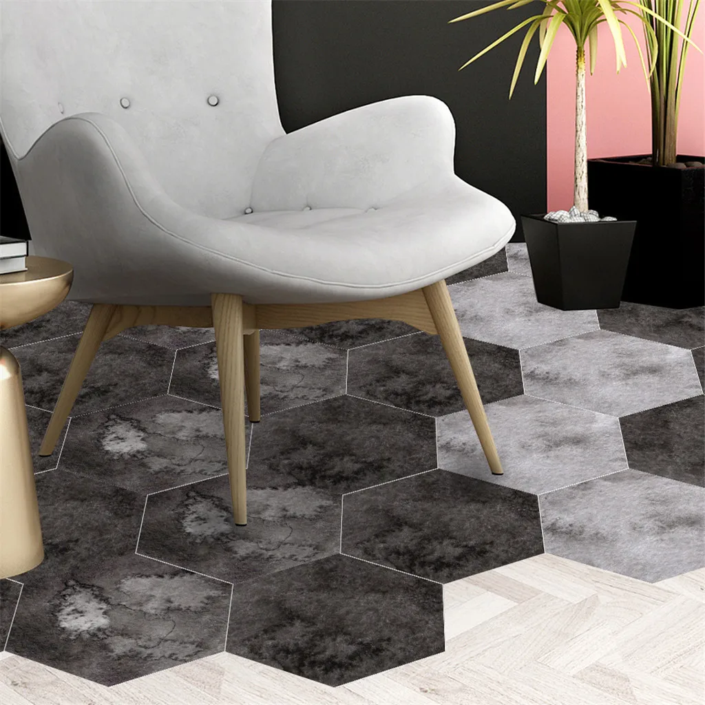 10 шт. шестигранная мраморная Настенная Наклейка для лестницы и пола