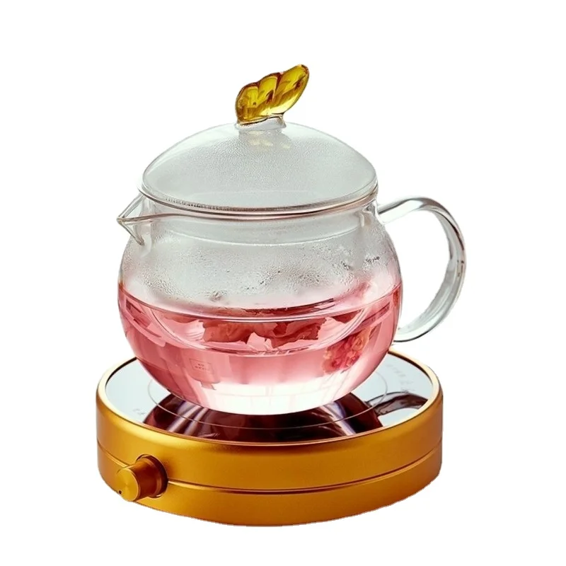 Прозрачный термостойкий стеклянный чайник 450-550 мл кувшин с заварником для кофе