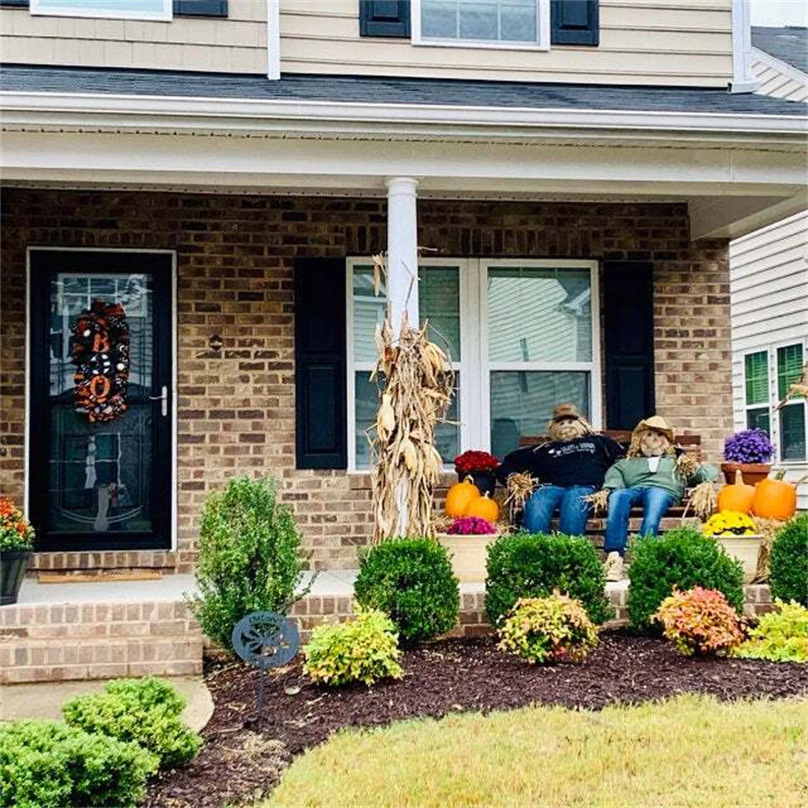 Осенний висячий венок на Хэллоуин наружная входная дверь комнатный настенный с