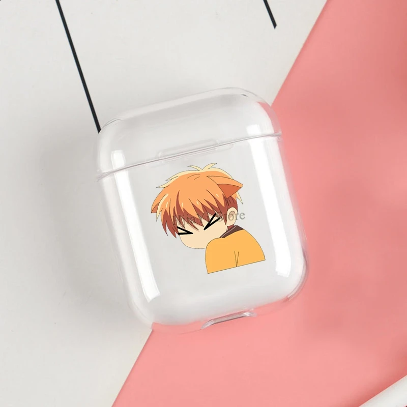 

Прозрачные чехлы Kyo Sohma Chibi для Apple Airpods 1, 2, беспроводные наушники Bluetooth, чехол для Airpods 2, 1, чехол
