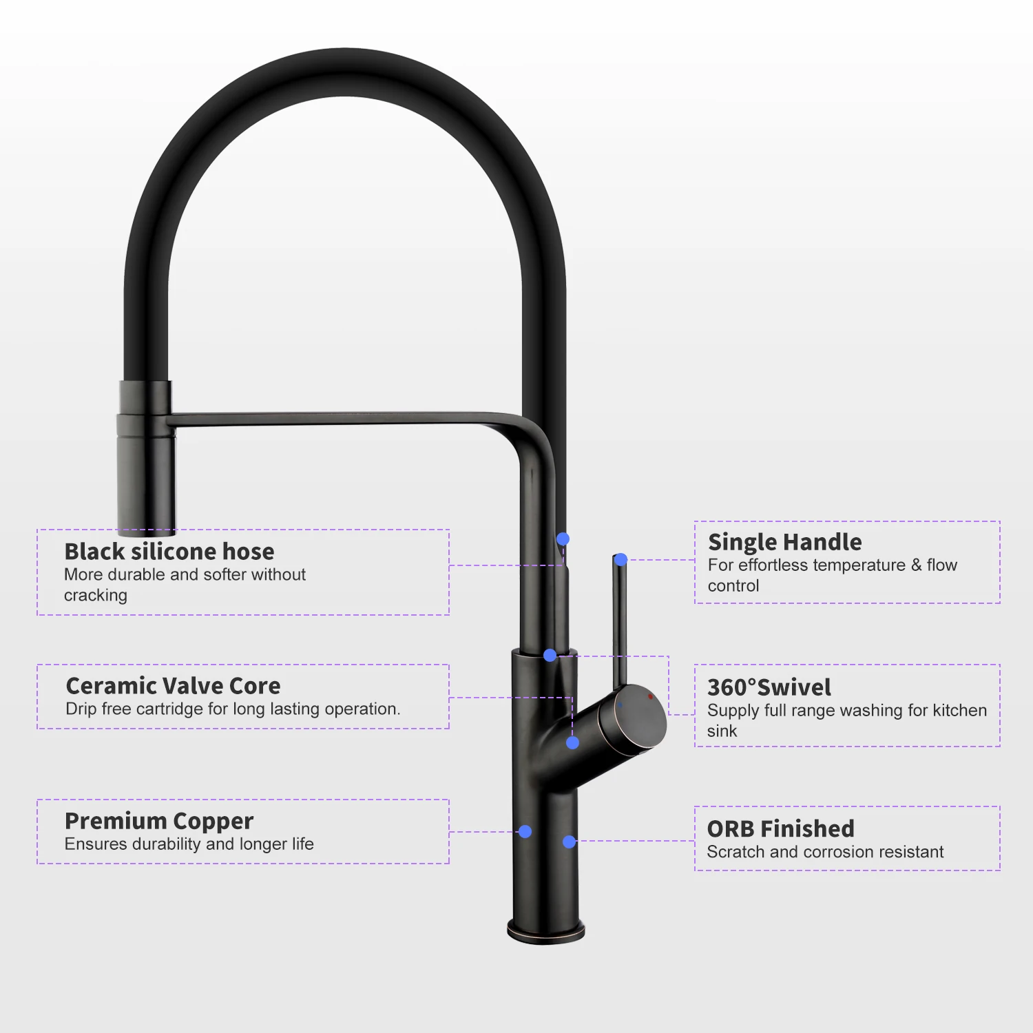 Новый кухонный кран силиконовый шланг с высокой дугой для раковины ванной