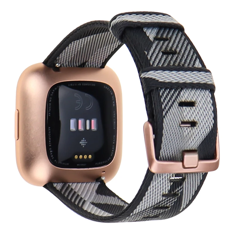 Холщовый ремешок совместимый с Fitbit Versa/Versa 2/Fitbit Versa Lite Классический холщовый и