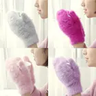 Симпатичные перчатки из кроличьей шерсти, женские зимние митенки, перчатки без пальцев, зимние перчатки, Женские варежки для девочек