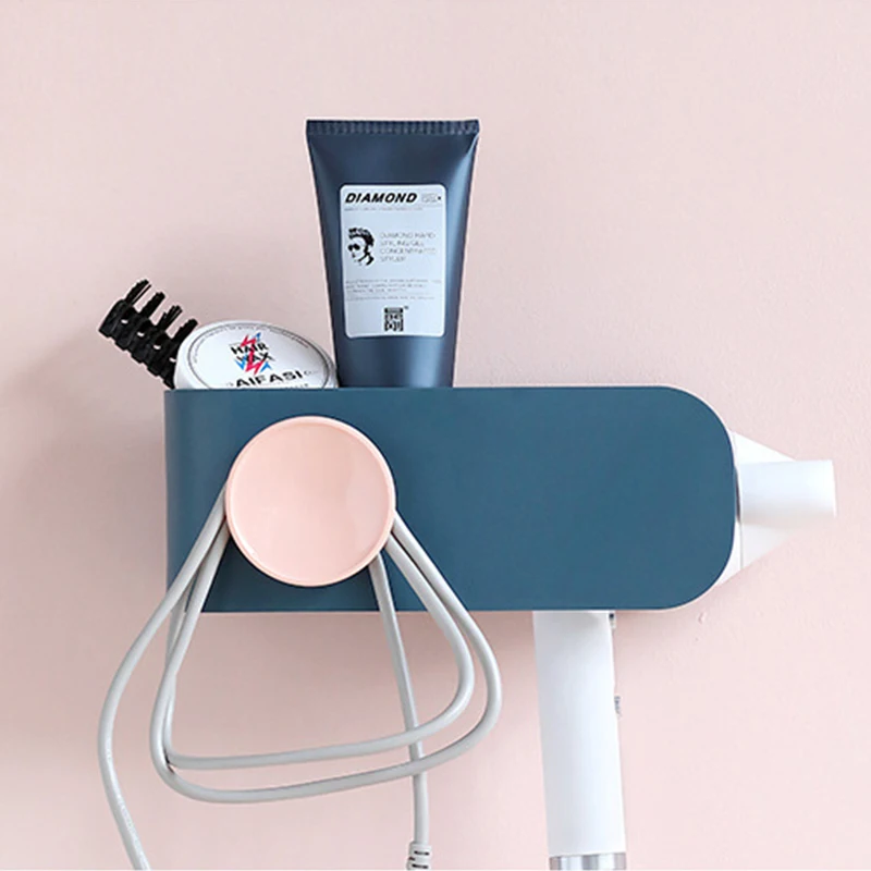 Настенный держатель для фена Пластиковая Полка из ПП хранения корзина душа