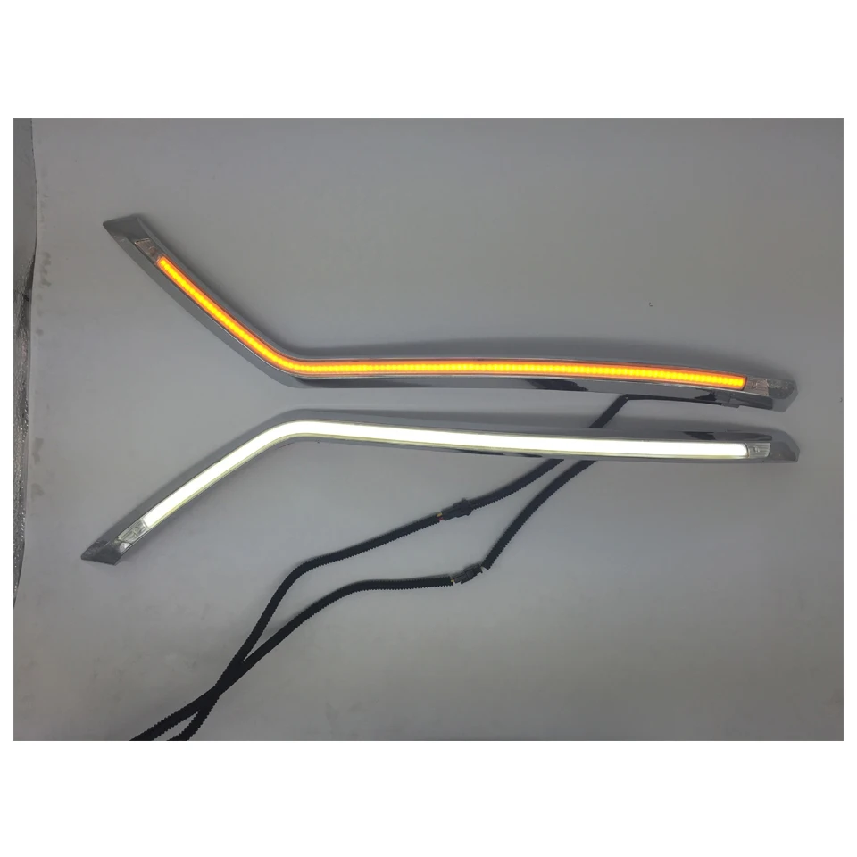 Светодиодный Бег огни бровь фары дневного света Подходит для vw Tiguan 2012 2015 запчасти