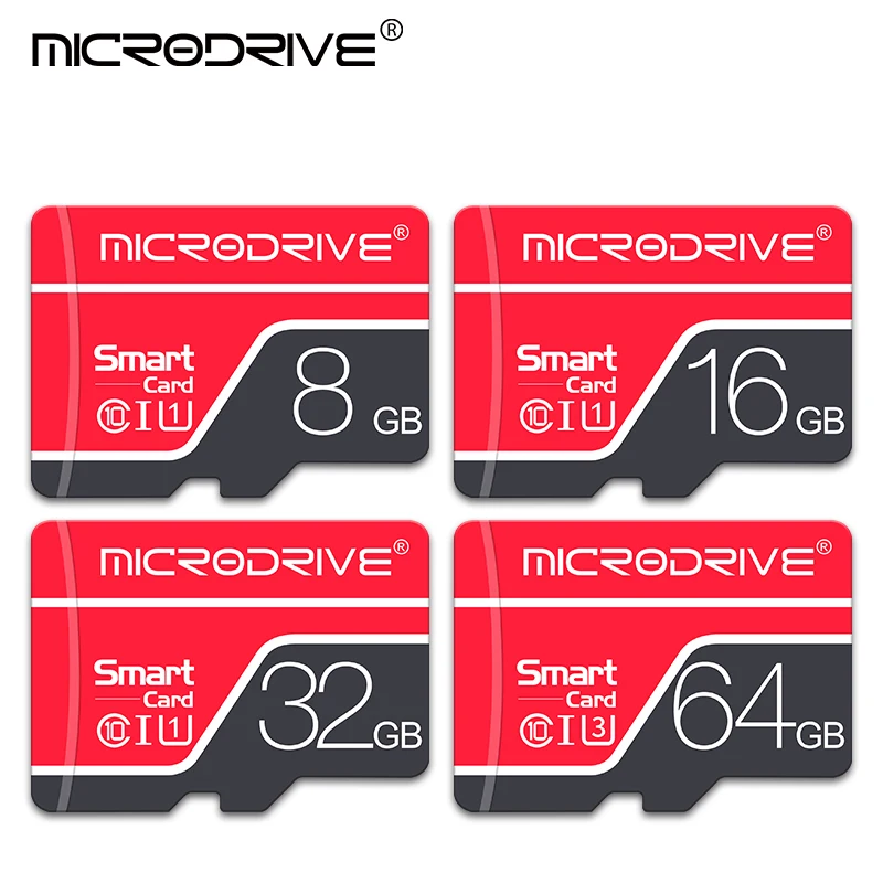 Новое поступление красный Micro sd карта памяти 64 ГБ 32 ГБ высокоскоростной Мини tf карты 16 ГБ 8 ГБ 4 ГБ флэш-карты памяти для телефона