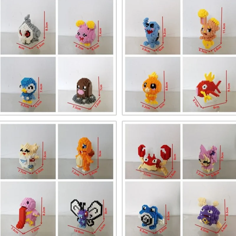 

Миниатюрные мелкие строительные блоки из аниме LBYU Pokemon, детские игрушки, сборный соединительный блок, пазл, подарок