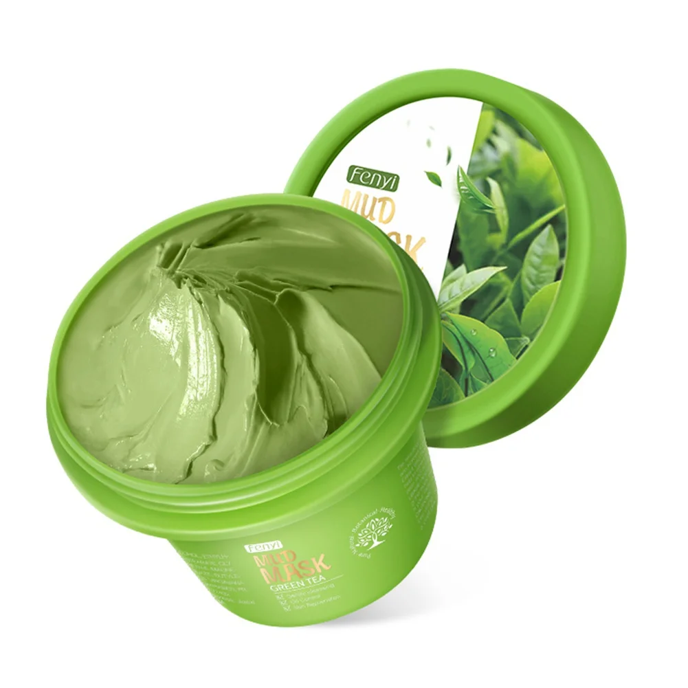

40g Green Tea Acne Clearing Treatment Blackhead Remover Cooling Mud Mask Facial Oil Control Improves Moisturizes
