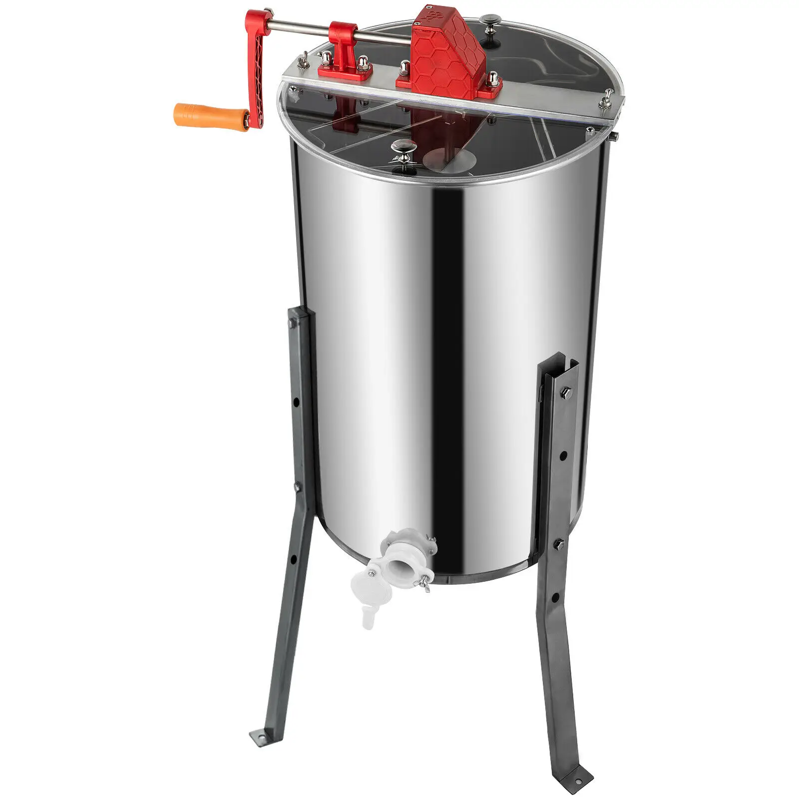 

Экстрактор меда с 3 рамами, простое ручное управление, конструкция из нержавеющей стали и регулируемая высота