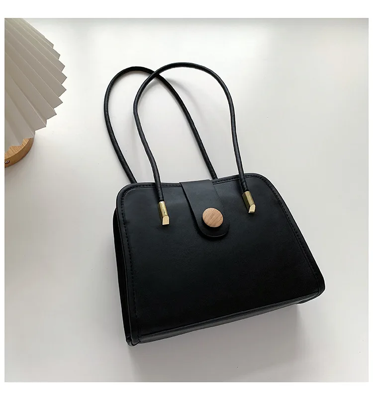 

Fashion Lady Magnetic Buckle Dating One-shoulder Tote Bag Casual Zipper Large-capacity Shopping Travel Portable Underarm Bag