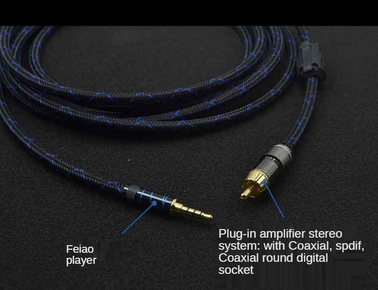 Коаксиальный цифровой аудиокабель HIFI 3 5 мм к RCA SPDIF для Fiio X7 X3K X5K X3 X5 1st 2nd 3rd M9 M11 M15 E17