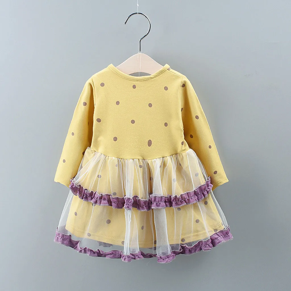 Платье для маленьких девочек вечерние платья принцессы с длинными рукавами и