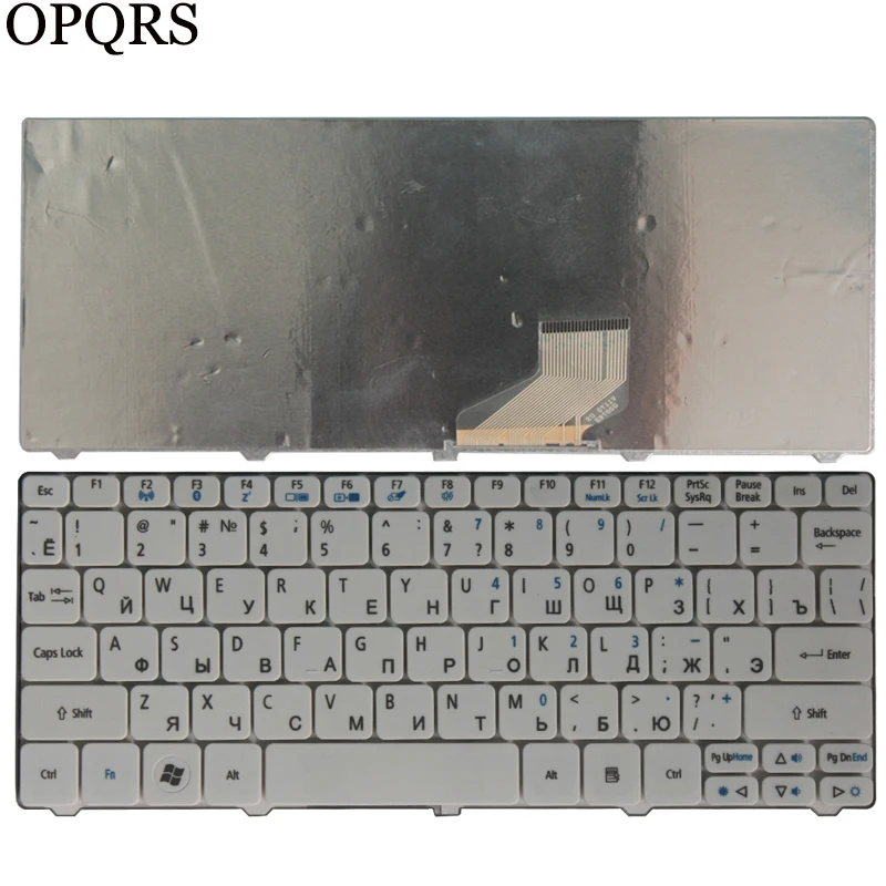 Клавиатура для ноутбука Acer Aspire One Happy 2 ZE-7 E100 AOE100 P0VE6 POVE6 ZE6 ZE7 N55C белая