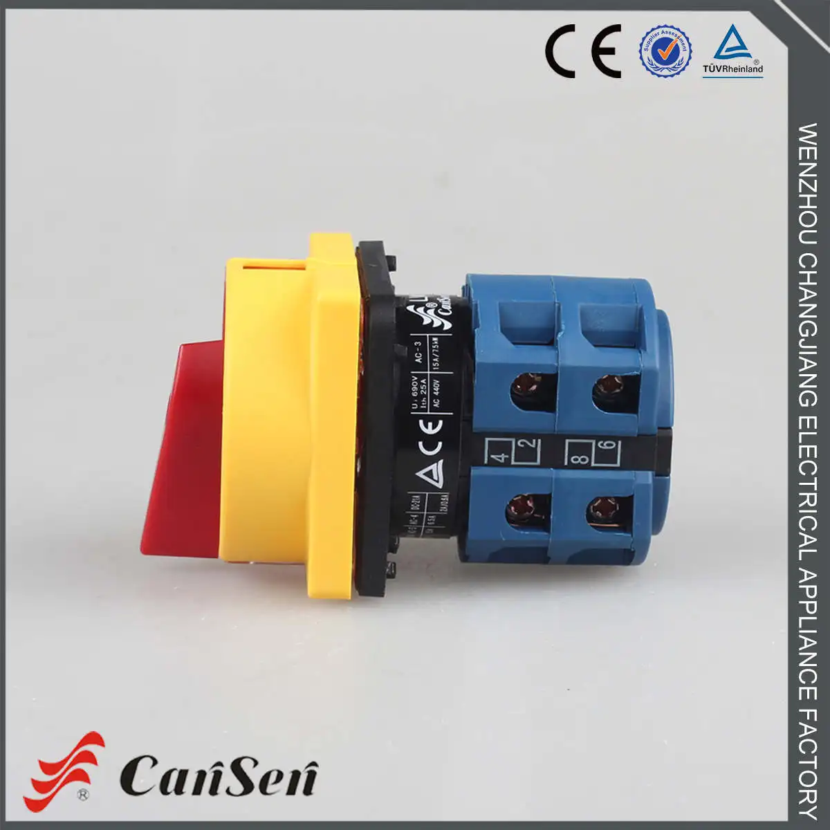 CANSEN LW26-25 CA20 Ith 25A навесной замок поворотный кулачковый переключатель ВЫКЛ-ВКЛ 0-1 2 положения 4 полюса 8 терминалов