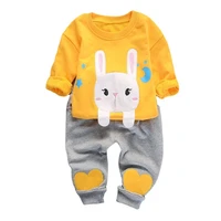 new autumn baby girls cartoon clothes spring children boys t shirt pants 2pcssets toddler casual cotton costume kids tracksuits