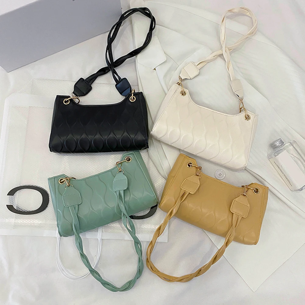 

Модные женские плетеные сумки через плечо с тиснением, маленькая сумка-мессенджер из искусственной кожи, повседневная Универсальная Женск...