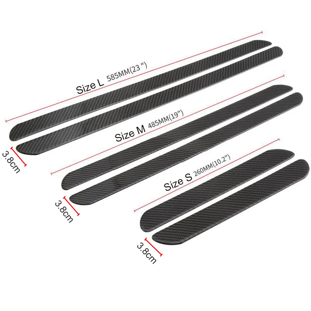 Автомобильная Защитная Накладка на порог из углеродного волокна защита от