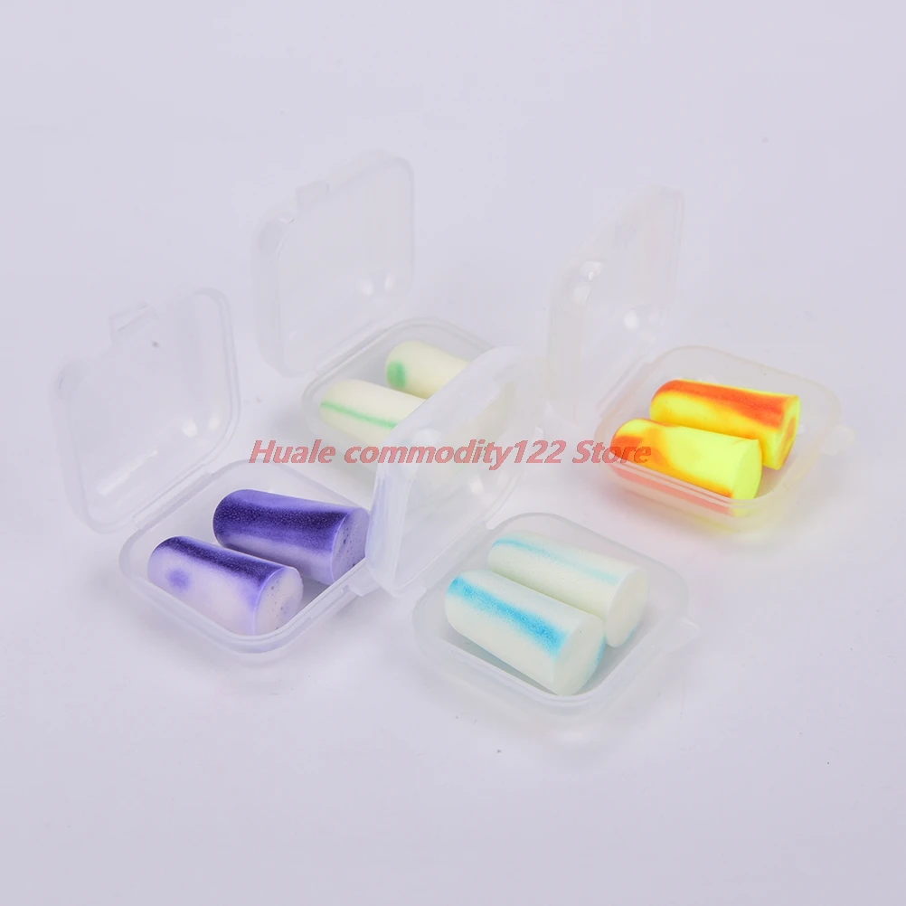 

New Multi-color Soft Foam Ear Plugs Travel Sleep Ear plugs Noise Reduction Noise Prevention For Travel Sleeping with box
