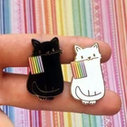 Purride Кот ЛГБТ гордость Радужный Флаг Женская и Мужская модная Бижутерия Аксессуары