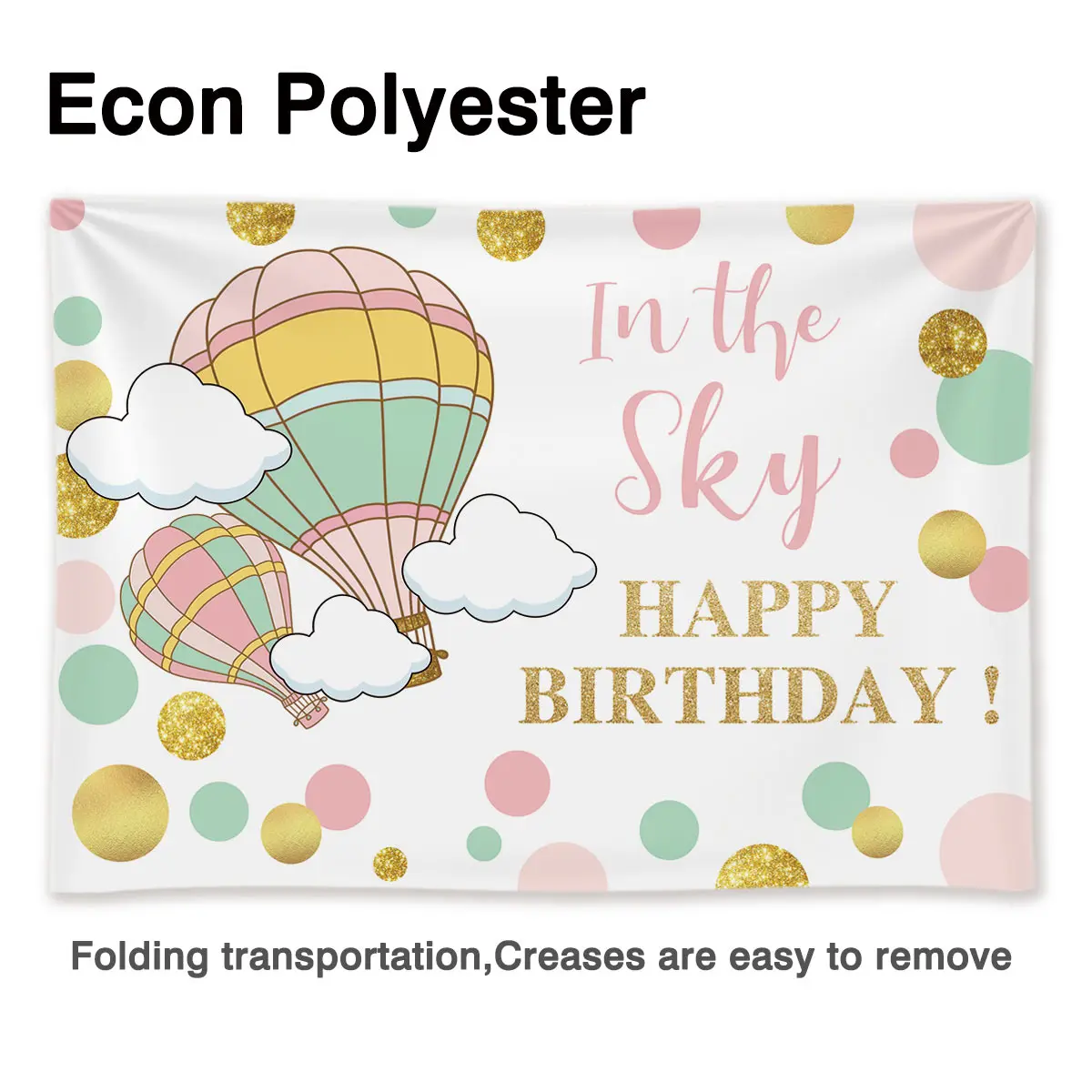 

Allenjoy photography backdrops travel in the sky happy birthday banner wall background for photo studio party decoracion custom