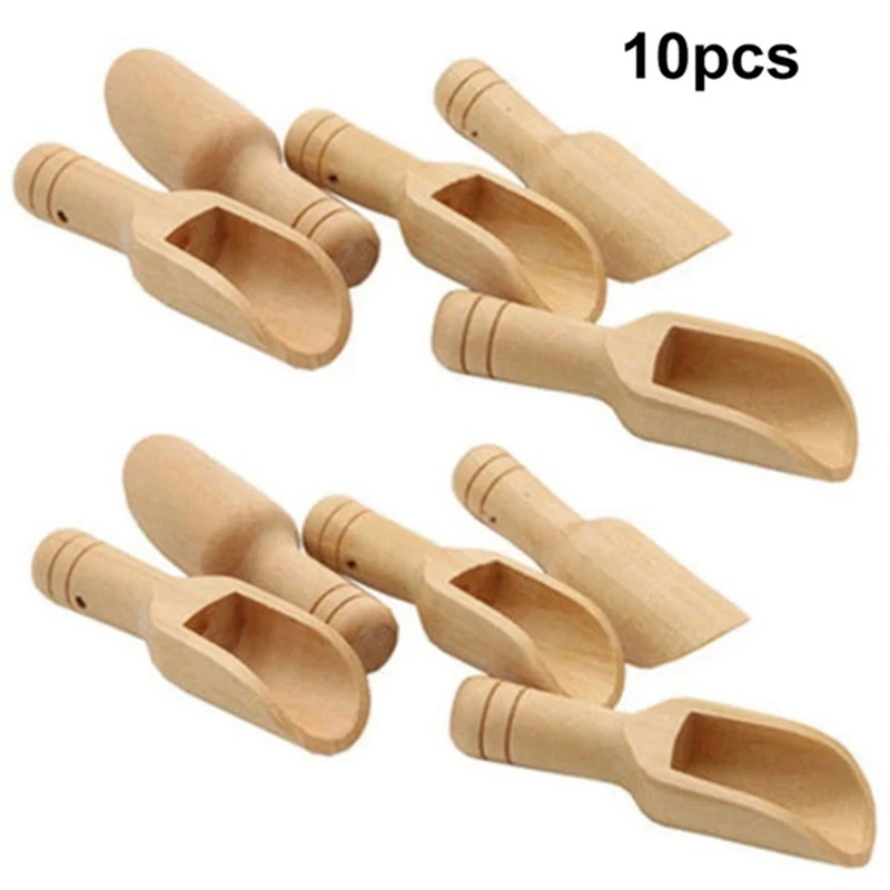 2 Pcs Coffee Grinder Cleaning Brush Wood Dusting for Espresso Stations and Equipment &amp 10PCs Wooden Mini Scoop | Дом и сад