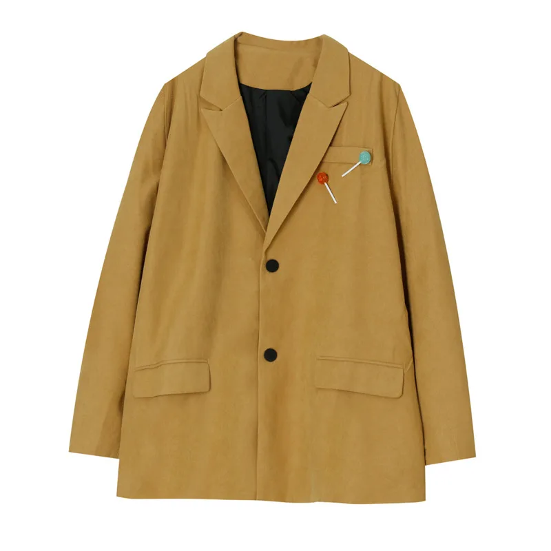 

IEFB men's wear spring Autumn 2021 new suit coat Korean ins handsome candy decoration casual blazers loose trend clothes 9Y4596