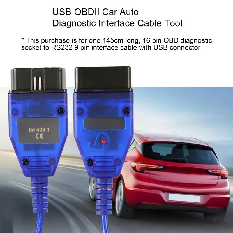Кабель USB Car Auto KKL VAG-COM 409.1 OBD2 II OBD WINDOWS 98/ME/2000/NT и XP Диагностический сканер для V W Audi Seat Volkswagen.
