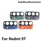 10 шт.лот, 100% оригинальное новое стекло для камеры Xiaomi Redmi 9T, стеклянный объектив для задней камеры с клеем