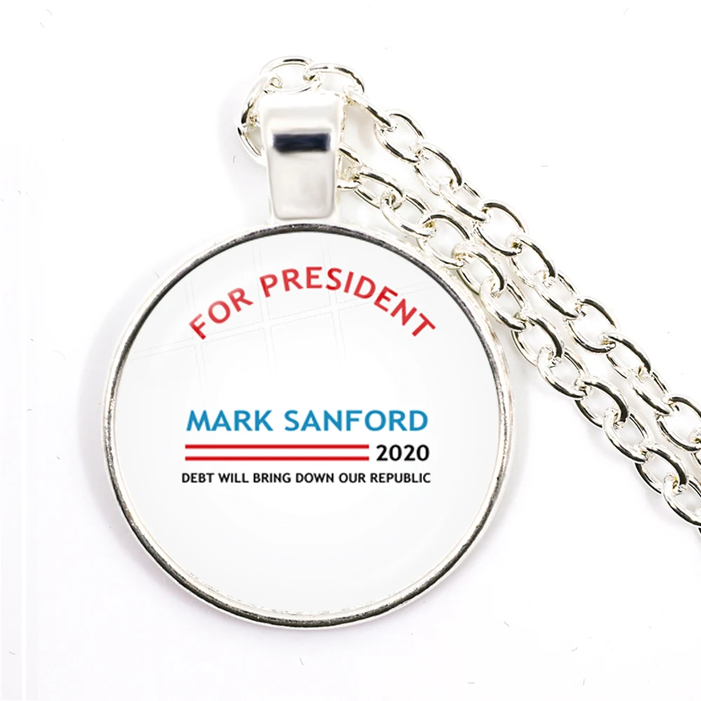 Коллекция 2020 ожерелье с подвеской-кабошоном 25 мм для президент США поддержкой