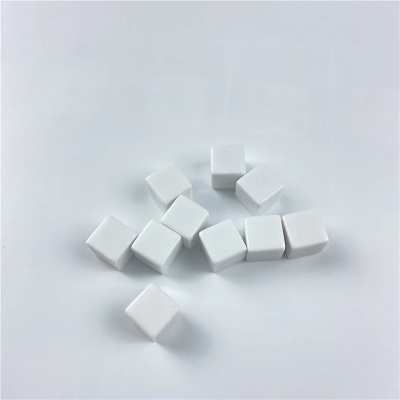 

New 12/14/16/18/20mm 200pcs White Blank Dice Acrylic Vertical Angle D6 Blank RPG Dice Write DIY Carving Children Teaching Dice